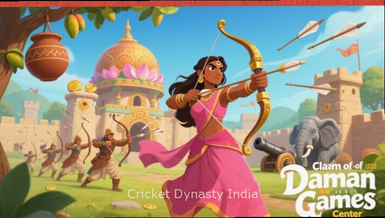 Cricket Dynasty India - Game Cover Cricket Dynasty India game cover showing Indian cricket players in action at Wankhede Stadium